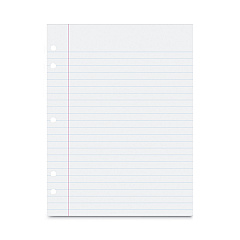 Pacon Composition Paper, 5-Hole, 8 x 10.5, Wide/Legal Rule, 500/Pack (2441)