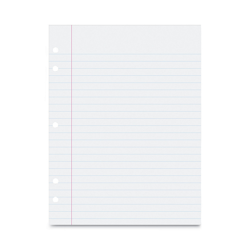 Pacon Composition Paper, 5-Hole, 8 x 10.5, Wide/Legal Rule, 500/Pack (2441)