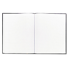 Blueline Executive Notebook, Ribbon Bookmark, 1 Subject, Medium/College Rule, Black Cover, 10.75 x 8.5, 75 Sheets (A1081)