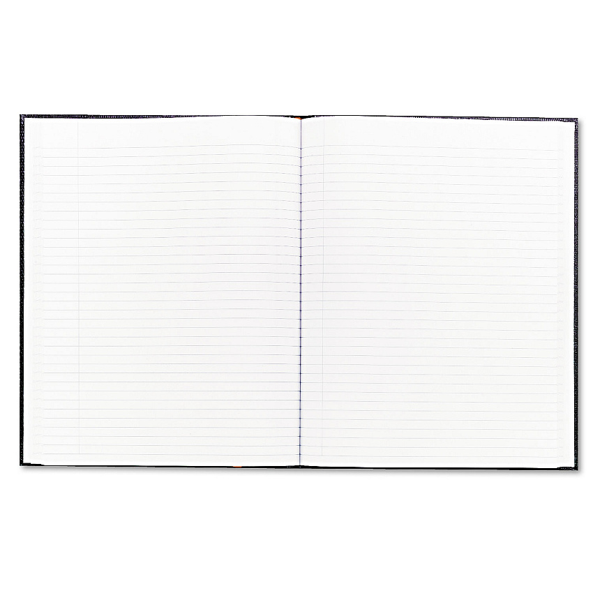 Blueline Executive Notebook, Ribbon Bookmark, 1 Subject, Medium/College Rule, Black Cover, 10.75 x 8.5, 75 Sheets (A1081)