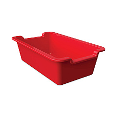 deflecto Antimicrobial Rectangle Storage Bin, Red (39510RED)
