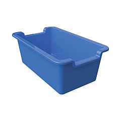 deflecto Antimicrobial Rectangle Storage Bin, Blue (39510BLU)