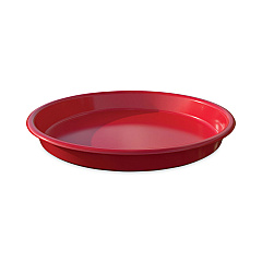 deflecto Little Artist's Antimicrobial Craft Tray, 13" Dia., Red (39514RED)