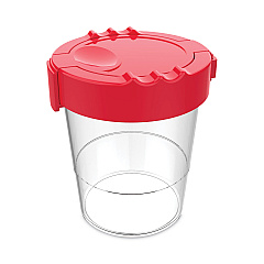 deflecto Antimicrobial No Spill Paint Cup, 3.46 w x 3.93 h, Red (39515RED)