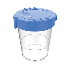 deflecto Antimicrobial No Spill Paint Cup, 3.46 w x 3.93 h, Blue (39515BLU)