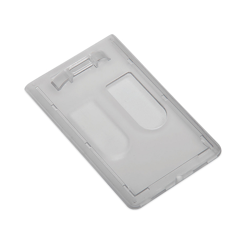 AbilityOne 8455016988430 SKILCRAFT Dual Card ID Holder, Horizontal/Vertical, 2.13" x 3.38, Frosted, Dozen