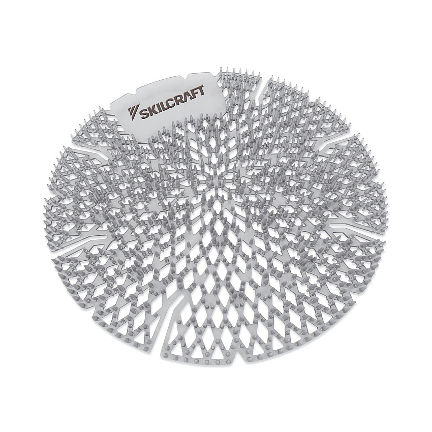 AbilityOne 6840016998443 SKILCRAFT Lasting Power Urinal Screen Deodorizer, Ice, Silver, 10/Carton