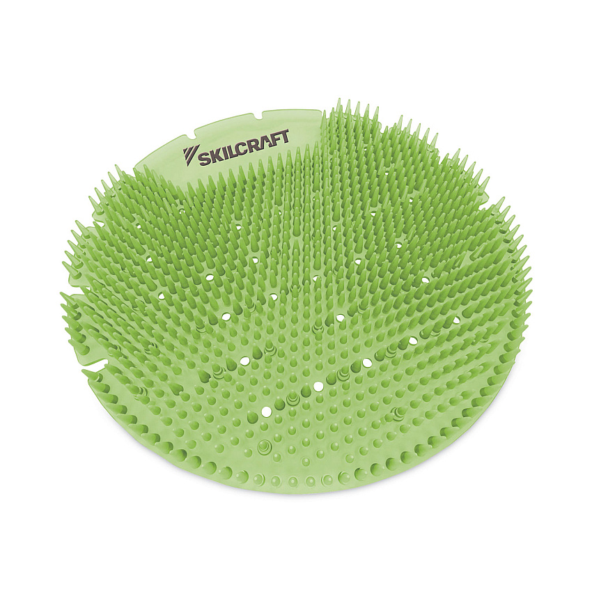 AbilityOne 6840016998446 SKILCRAFT Extended Power Urinal Screen Deodorizer, Calypso Lime, Green, 6/Carton