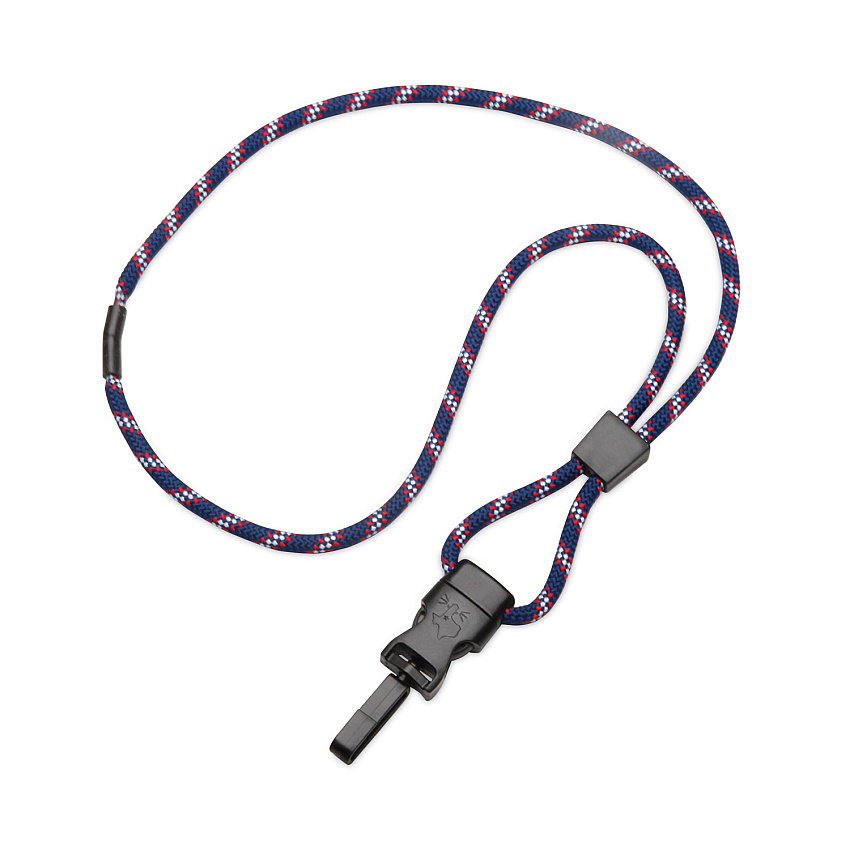 AbilityOne 8455016988428 SKILCRAFT Breakaway Lanyard, Plastic Side Release Buckle Fastener, 36" Long, Blue/Red/White, Dozen
