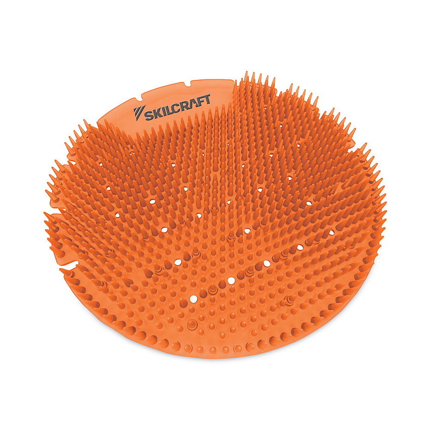 AbilityOne 6840016998442 SKILCRAFT Extended Power Urinal Screen Deodorizer, Mango Bay, Orange, 6/Carton