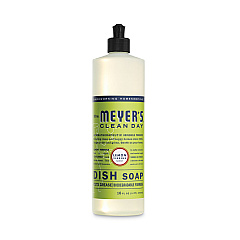 Mrs. Meyer's Dish Soap, Lemon Scent, 16 oz, Bottle, 6/Carton (372575)