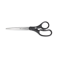 Westcott KleenEarth Basic Plastic Handle Scissors, 9" Long, 4.25" Cut Length, Black Straight Handle (15586)