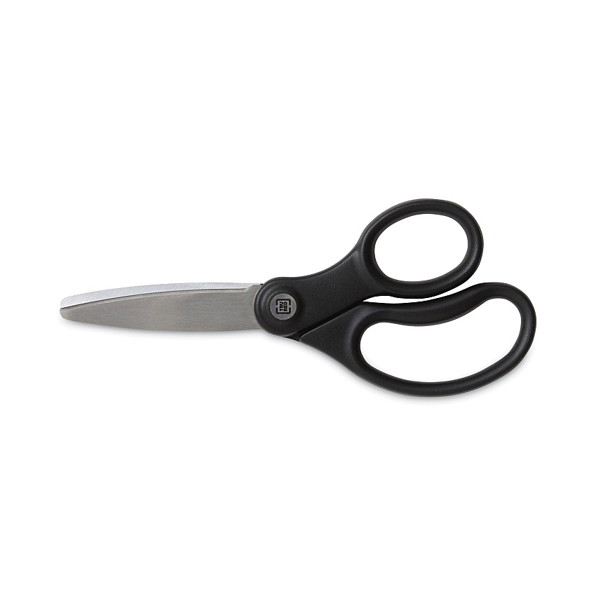 TRU RED Ambidextrous Stainless Steel Scissors, 5" Long, 2.64" Cut Length, Black Straight Ergonomic Handle (24380508)