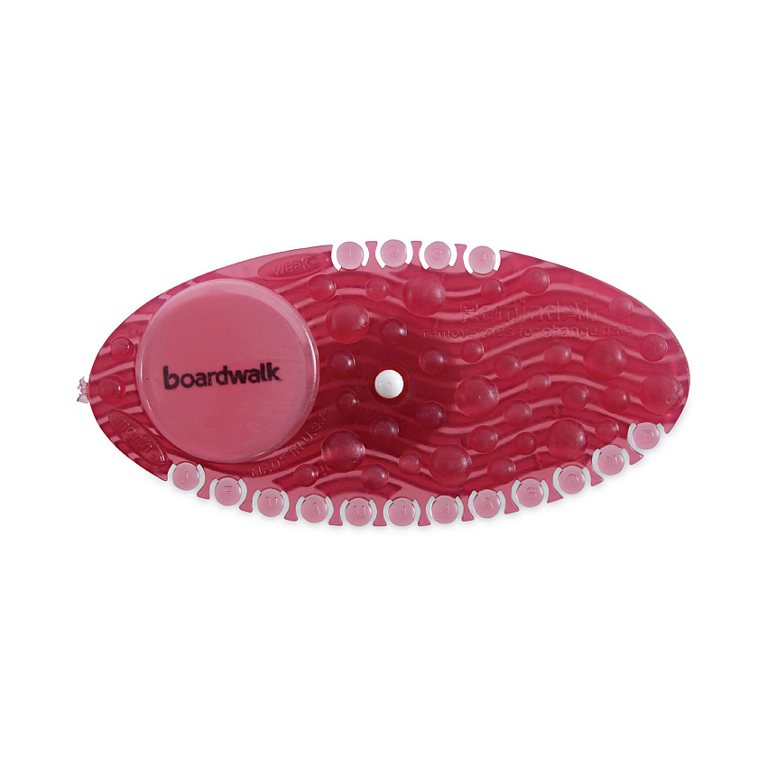 Boardwalk Curve Air Freshener, Spiced Apple, Solid, Red, 10/Box (BWKCURVESAP)