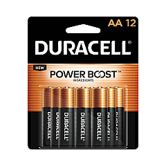 Duracell Power Boost CopperTop Alkaline AA Batteries, 12/Pack (MN15RT12Z)