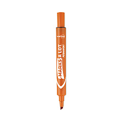 Avery MARKS A LOT Large Desk-Style Permanent Marker, Broad Chisel Tip, Orange, Dozen (8883) (08883)