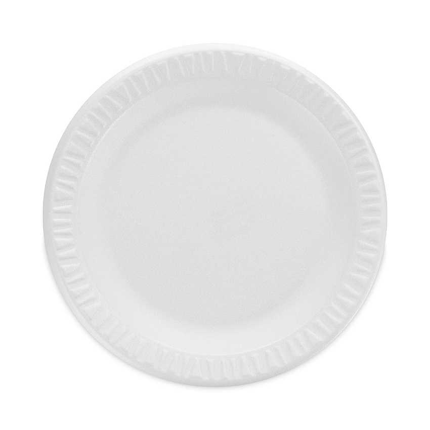 Dart Concorde Non-Laminated Foam Plate, 9" dia, 125/Pack, 4 Packs/Carton (9PWC)