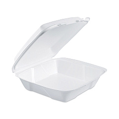 Dart Insulated Foam Hinged Lid Containers, 1-Compartment, 9 x 9.4 x 3, White, 200/Pack, 2 Packs/Carton (90HT1)
