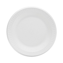 Dart Concorde Non-Laminated Foam Plate, 10.25" dia., White, 125/Pack, 4 Packs/Carton (10PWC)