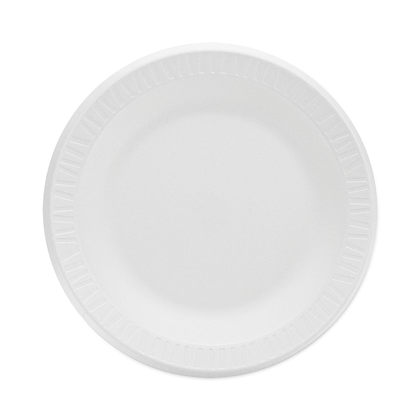 Dart Concorde Non-Laminated Foam Plate, 10.25" dia., White, 125/Pack, 4 Packs/Carton (10PWC)