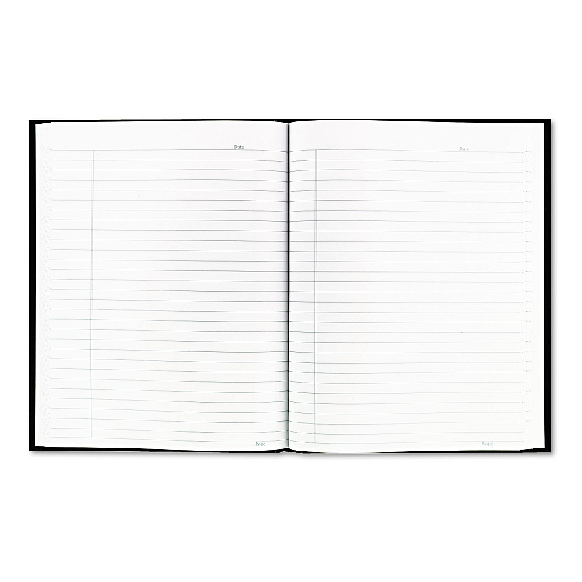 Blueline Business Notebook with Self-Adhesive Labels, 1 Subject, Medium/College Rule, Black Cover, 9.25 x 7.25, 192 Sheets (A9)