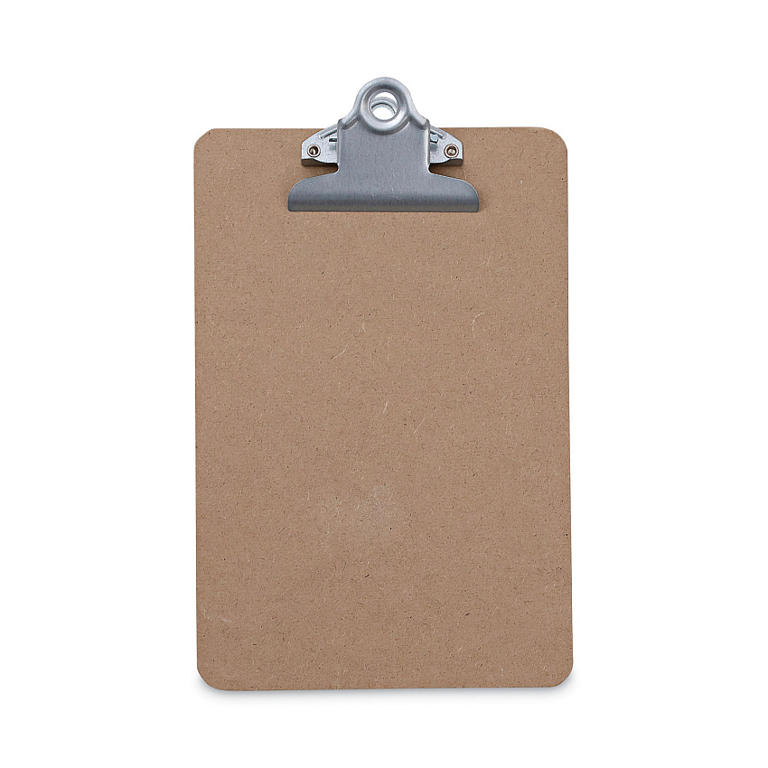 Universal Hardboard Clipboard, 0.75" Clip Capacity, Holds 5 x 8 Sheets, Brown, 3/Pack (UNV05610VP)