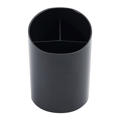 Universal Recycled Big Pencil Cup, Plastic, 4.38" Diameter x 5.63"h, Black (UNV08108)