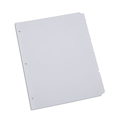 Universal Deluxe Write-On/Erasable Tab Index, 8-Tab, 11 x 8.5, White, 1 Set (UNV20818)