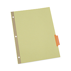 Universal Deluxe Extended Insertable Tab Indexes, 5-Tab, 11 x 8.5, Buff, 24 Sets (UNV20860)