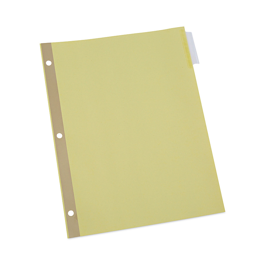 Universal Deluxe Extended Insertable Tab Indexes, 5-Tab, 11 x 8.5, Buff, 24 Sets (UNV20861)