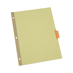 Universal Deluxe Extended Insertable Tab Indexes, 8-Tab, 11 x 8.5, Buff, 24 Sets (UNV20890)