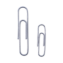 Universal Plastic-Coated Paper Clips, Assorted Sizes, Silver, 1,000/Pack (UNV21001)