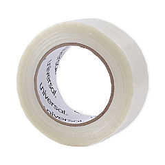 Universal 120# Utility Grade Filament Tape, 3" Core, 48 mm x 54.8 m, Clear (UNV30048)