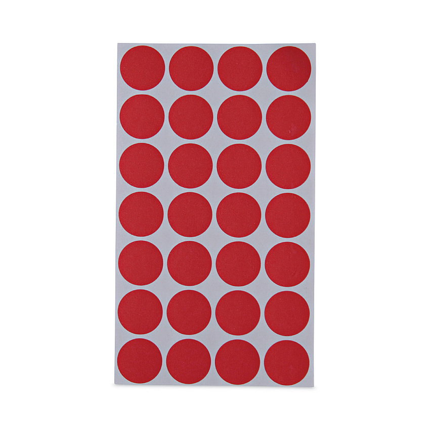 Universal Self-Adhesive Removable Color-Coding Labels, 0.75" dia., Red, 28/Sheet, 36 Sheets/Pack (40