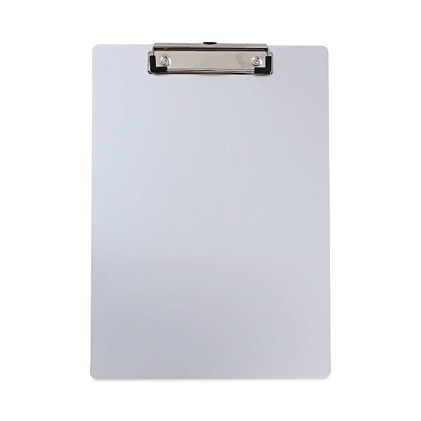 Universal Aluminum Clipboard with Low Profile Clip, 0.5" Clip Capacity, Holds 8.5 x 11 Sheets, Aluminum (UNV40301)
