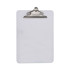 Universal Plastic Clipboard with High Capacity Clip, 1.25" Clip Capacity, Holds 8.5 x 11 Sheets, Clear (UNV40308)