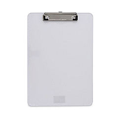 Universal Plastic Clipboard with Low Profile Clip, 0.5" Clip Capacity, Holds 8.5 x 11 Sheets, Clear (UNV40310)