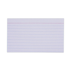 Universal Ruled Index Cards, 3 x 5, White, 100/Pack (UNV47210)
