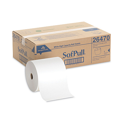 Georgia Pacific Professional Hardwound Roll Paper Towel, Nonperforated, 7.87" x 1,000 ft, White, 6 Rolls/Carton (26470)