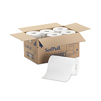 Georgia Pacific Professional Hardwound Paper Towel Roll, Nonperforated, 9" x 400 ft, White, 6 Rolls/Carton (26610)