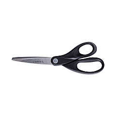 Universal Stainless Steel Office Scissors, 8" Long, 3.75" Cut Length, Black Straight Handle (UNV92009)