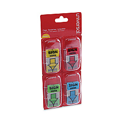 Universal Deluxe Message Arrow Flags, "Sign Here", Assorted Colors, 120/Pack (UNV99010)