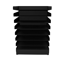 Safco Steel Horizontal-Tray Desktop Sorter, Eight Sections, Letter Size Files, 12" x 9.5" x 17.75", Black (3129BL)