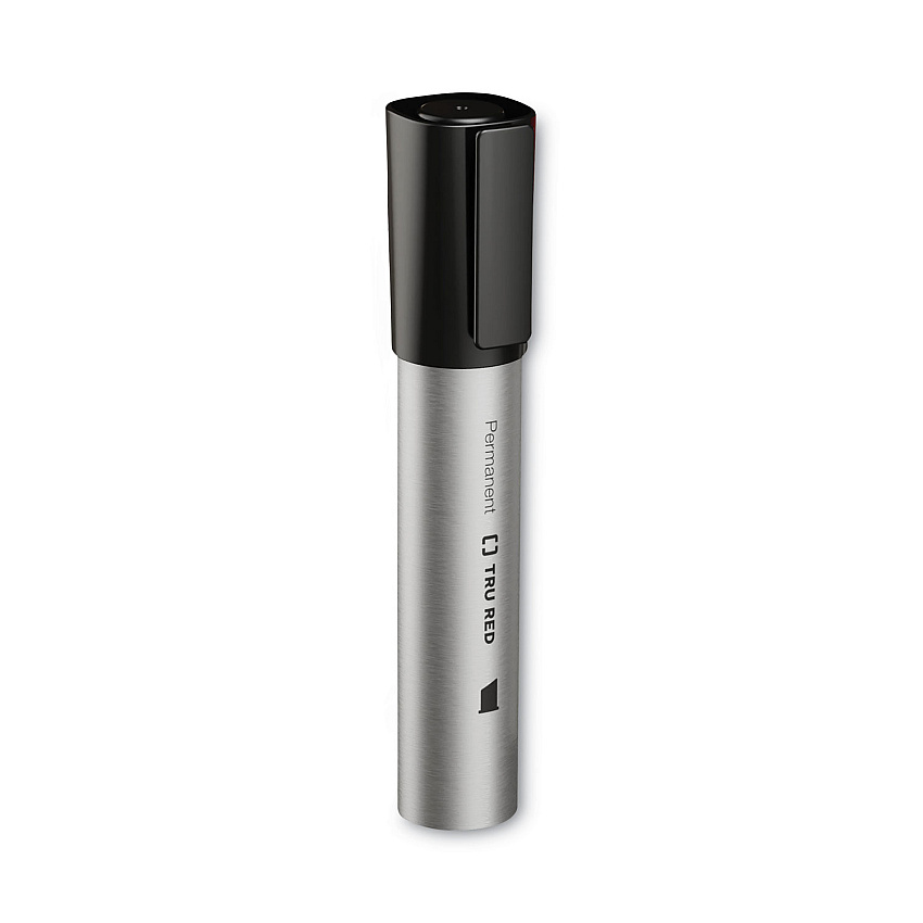 TRU RED XL Permanent Marker, Extra-Broad Chisel Tip, Black (24398944)