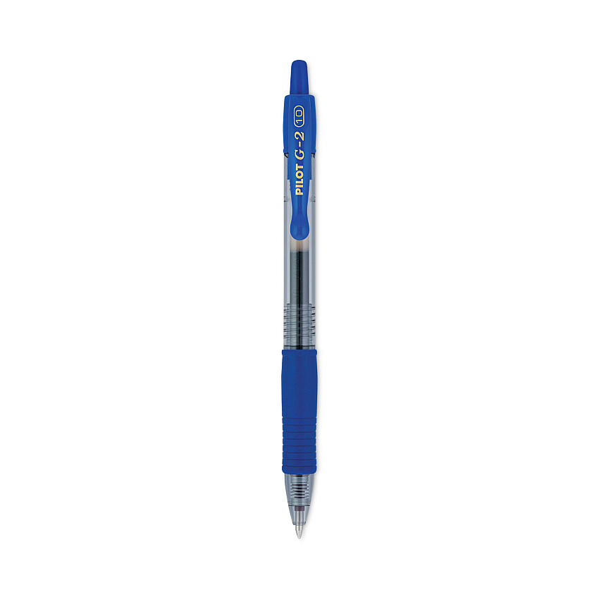 Pilot G2 Premium Gel Pen, Retractable, Bold 1 mm, Blue Ink, Smoke Barrel, Dozen (31257)