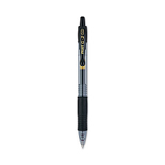 Pilot G2 Premium Gel Pen, Retractable, Bold 1 mm, Black Ink, Smoke Barrel, Dozen (31256)