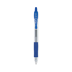 Pilot G2 Premium Gel Pen, Retractable, Extra-Fine 0.5 mm, Blue Ink, Smoke Barrel, Dozen (31003)