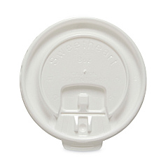 Dart Lift Back and Lock Tab Cup Lids for Foam Cups, Fits 8 oz Cups, White, 2,000/Carton (DLX8R)