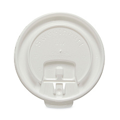 Dart Lift Back and Lock Tab Cup Lids for Foam Cups, Fits 8 oz Trophy Cups, White, 100/Pack (DLX8RPK)