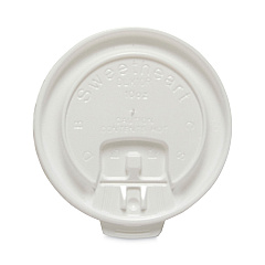 Dart Lift Back and Lock Tab Cup Lids for Foam Cups, Fits 10 oz Trophy Cups, White, 2,000/Carton (DLX10R)
